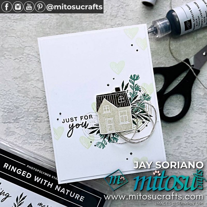 Just For You Ringed With Nature Stamp Card Idea from Mitosu Crafts by Barry Selwood & Jay Soriano Stampin' Up! Demonstrators UK France Germany Austria The Netherlands Belgium Ireland