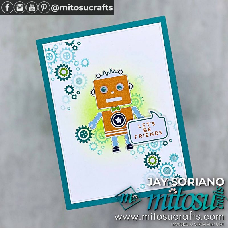 Robot Buddies Card Kit Alternative from Mitosu Crafts by Barry Selwood & Jay Soriano Stampin Up UK France Germany Austria Netherlands Belgium Ireland