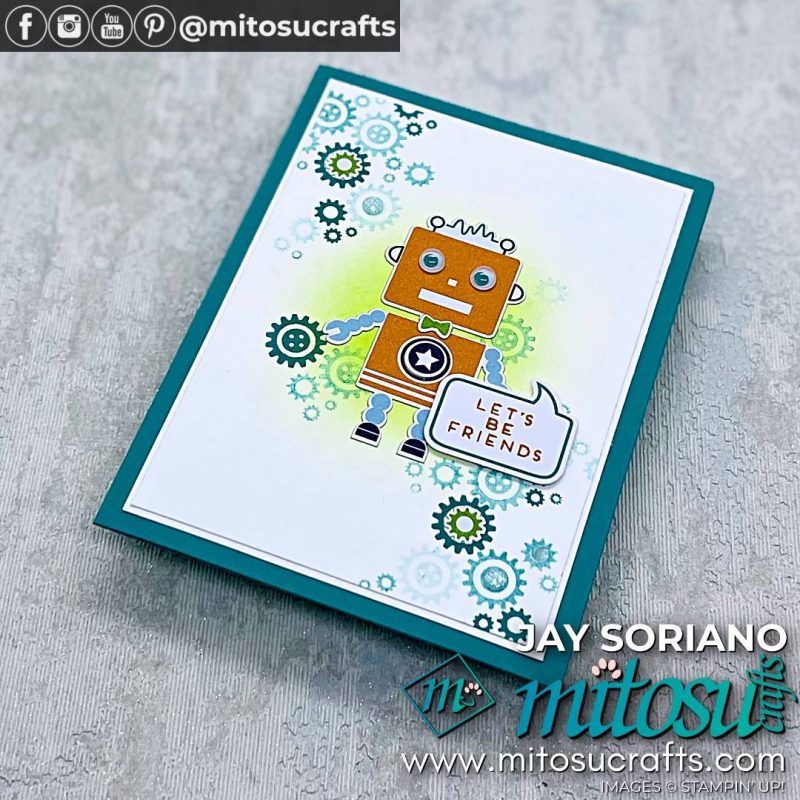 Robot Buddies Card Kit Alternative from Mitosu Crafts by Barry Selwood & Jay Soriano Stampin Up UK France Germany Austria Netherlands Belgium Ireland