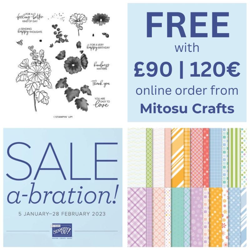 Sale-A-Bration SAB 2023 FREE Stampin Up Products from Mitosu Crafts UK £90