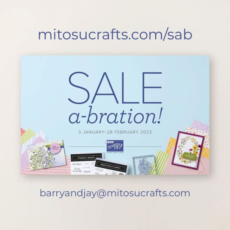 Sale-A-Bration SAB 2023 Stampin Up Card Making Promo from Mitosu Crafts UK by Barry & Jay Soriano