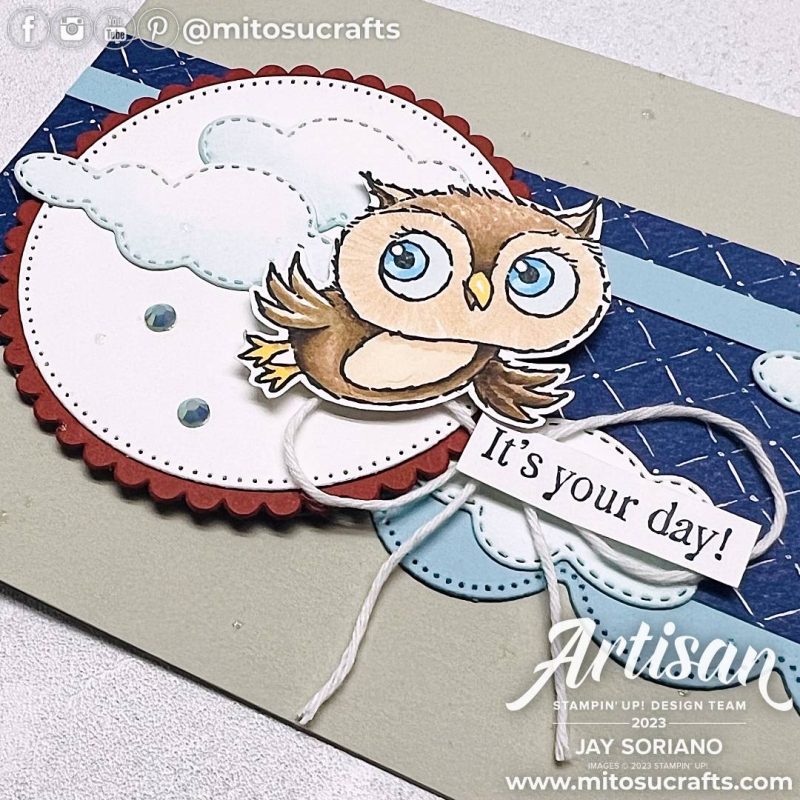 Sale-A-Bration SAB Adorable Owls Card Idea from Mitosu Crafts by Barry & Jay Soriano Stampin Up UK France Germany Austria Netherlands Belgium Ireland