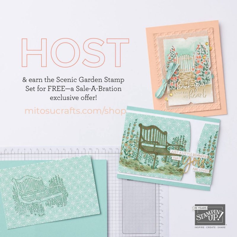 Scenic Garden Stampin Up FREE Host Set from Mitosu Crafts UK by Barry & Jay Soriano