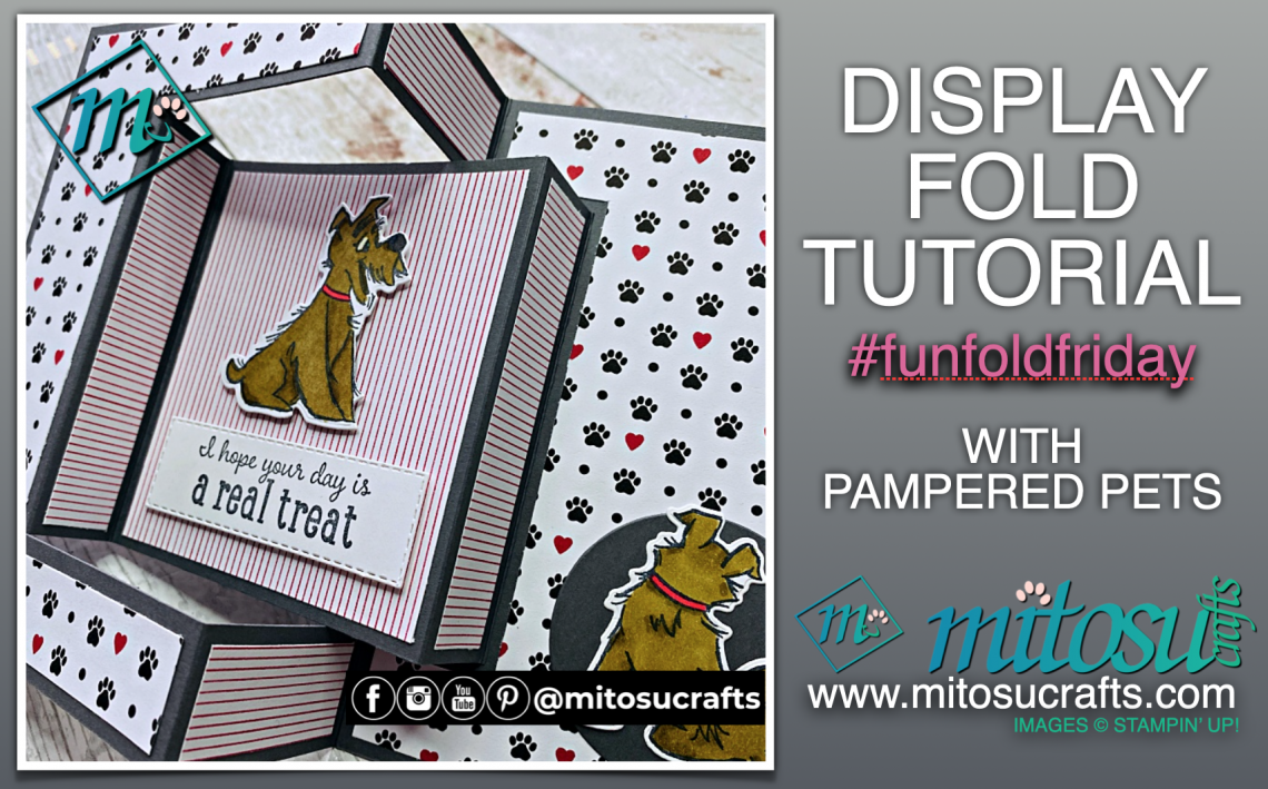 Learn how to make a Display Fold Card with our step by step video tutorial from Barry & Jay of Mitosu Crafts UK, Independent Stampin Up Demonstrators