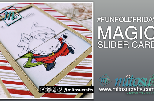 How to make a Magic Slider Card with Be Jolly Stamp Set & Barry from Mitosu Crafts UK #FUNFOLDFRIDAY