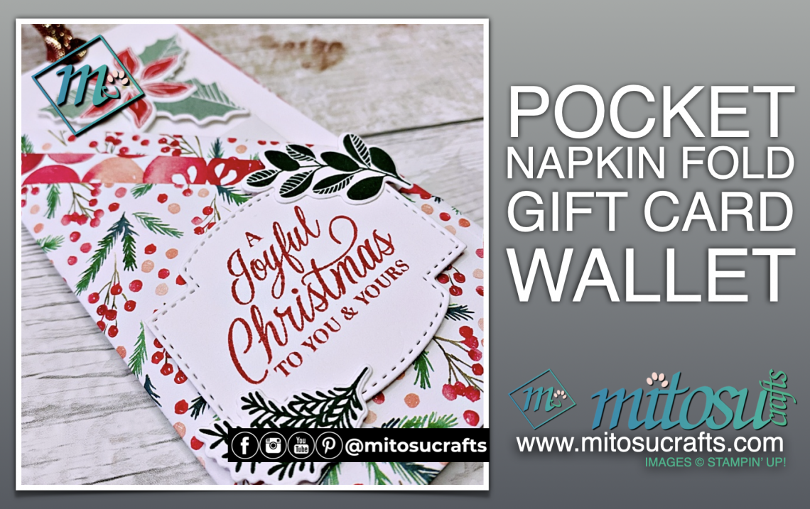 Pocket Napkin Fold Gift Card Wallet from Mitosu Crafts UK by Barry & Jay Soriano Stampin' Up! Demonstrators