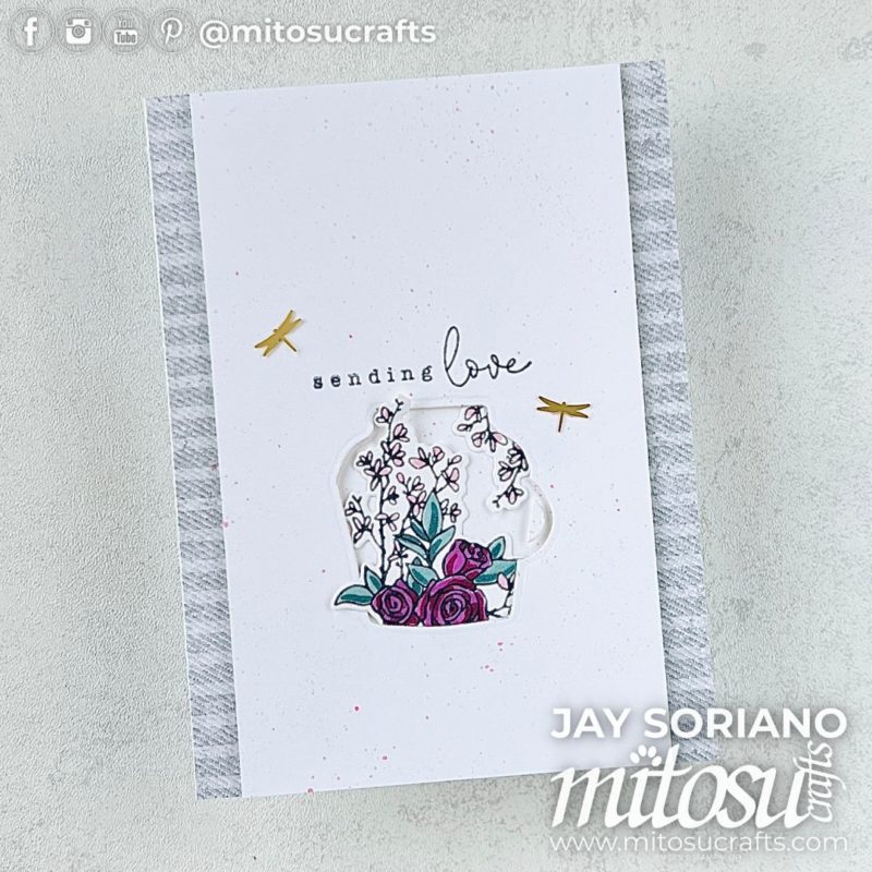 Sending Love Country Flowers Floral Card Idea Mitosu Crafts by Barry & Jay Soriano Stampin' Up! UK France Germany Austria Netherlands Belgium Ireland