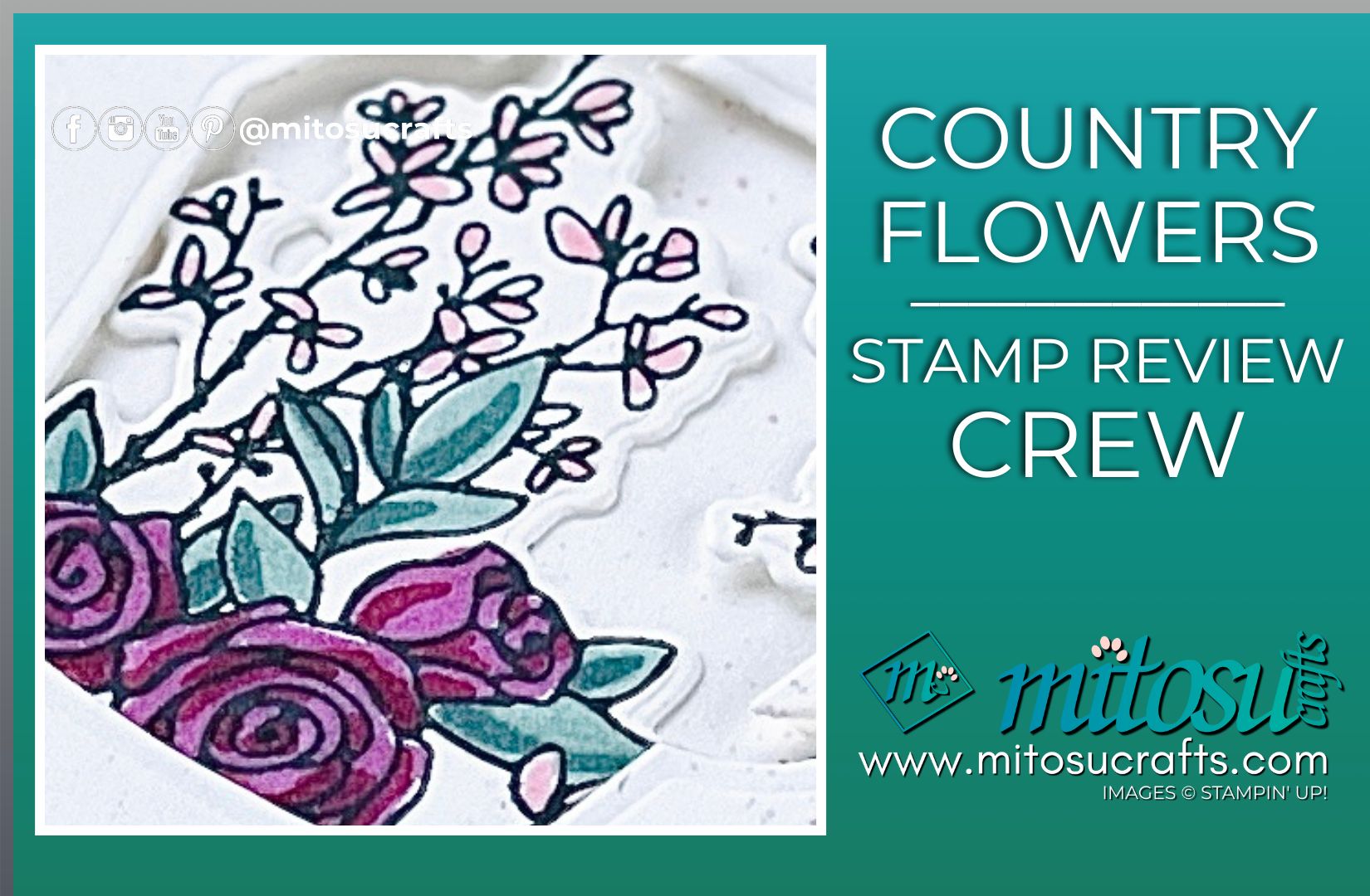 Sending Love with Country Flowers & The Hideaway Pop Up - Mitosu Crafts