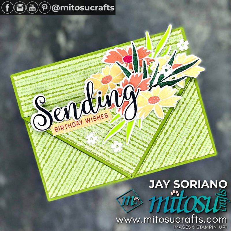 Sending Smiles Birthday Wishes Card from Mitosu Crafts by Barry Selwood & Jay Soriano Stampin' Up! Demonstrators UK France Germany Austria & The Netherlands