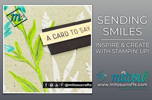 Colouring Sending Smiles Hello Card in Watercolor Pencils on Coloured Cardstock from Mitosu Crafts by Barry Selwood & Jay Soriano Stampin' Up! Demonstrators UK France Germany Austria & The Netherlands