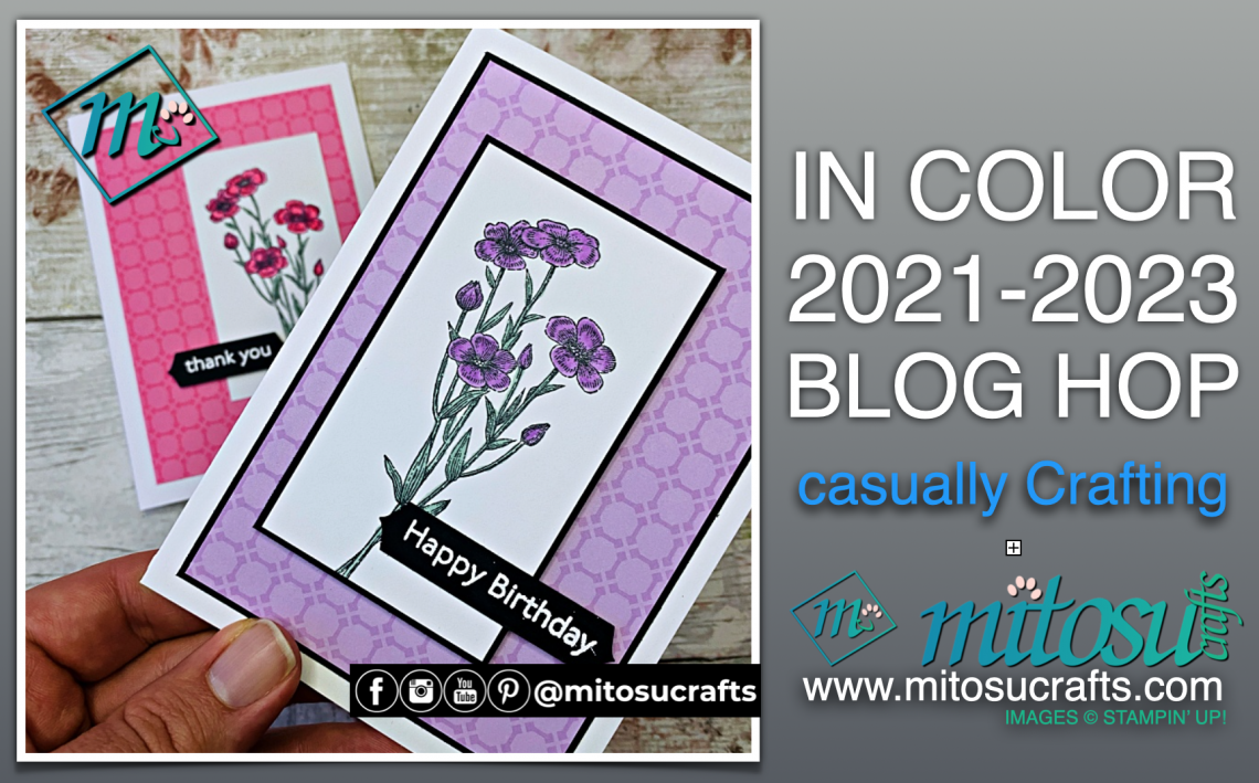 Casually Crafting Blog Hop with the New 2021-2023 In Colors available from Barry & Jay Mitosu Crafts