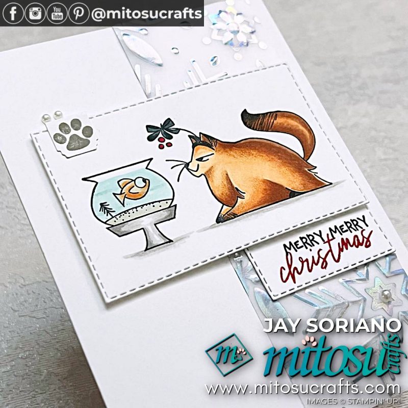 Simple Layout with North Pole Mischief Card Idea from Mitosu Crafts by Barry & Jay Soriano Stampin' Up! UK France Germany Austria Netherlands Belgium Ireland
