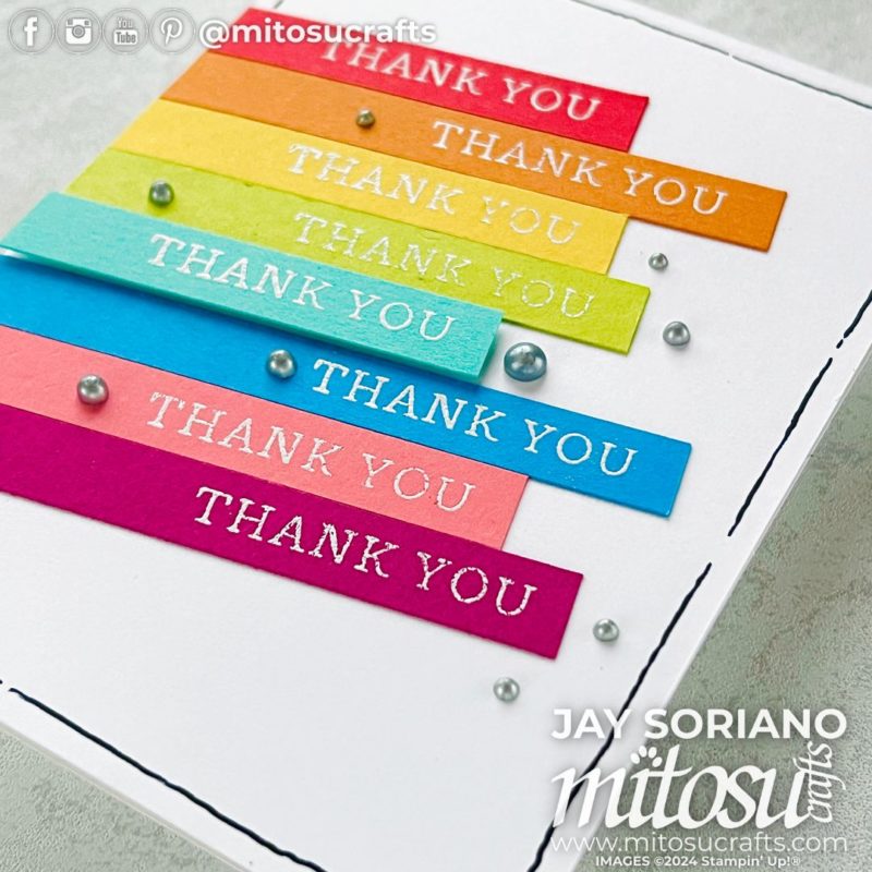 Simply Said Rainbow Card Making Idea Mitosu Crafts by Barry & Jay Soriano Stampin' Up! UK France Germany Austria Netherlands Belgium Ireland