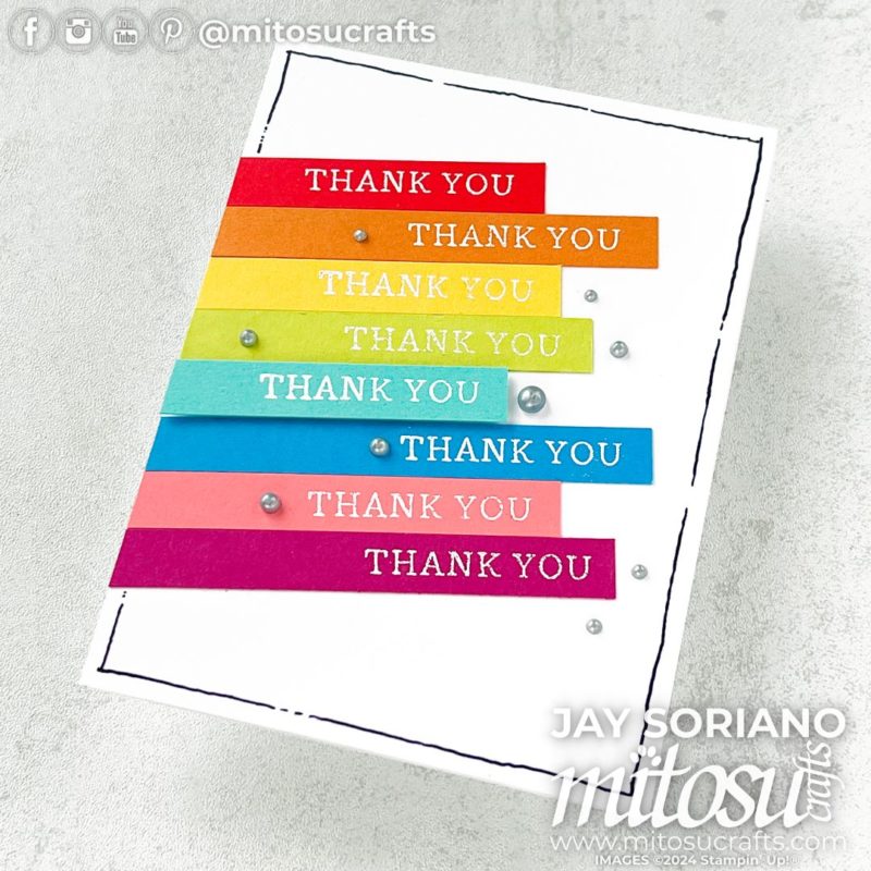 Simply Said Rainbow Card Making Idea Mitosu Crafts by Barry & Jay Soriano Stampin' Up! UK France Germany Austria Netherlands Belgium Ireland