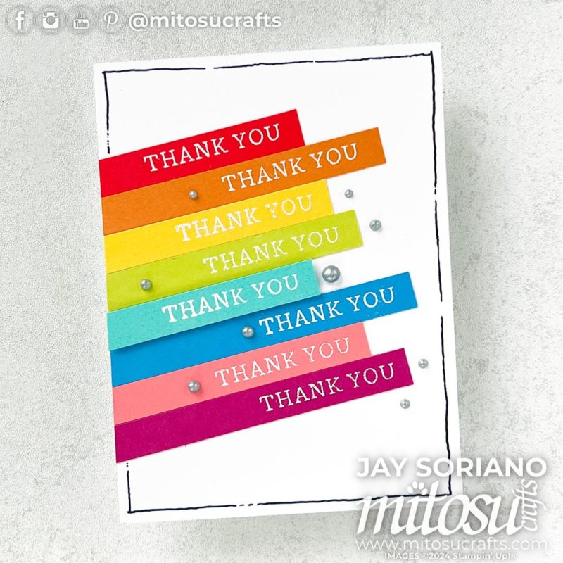 Simply Said Rainbow Card Making Idea Mitosu Crafts by Barry & Jay Soriano Stampin' Up! UK France Germany Austria Netherlands Belgium Ireland