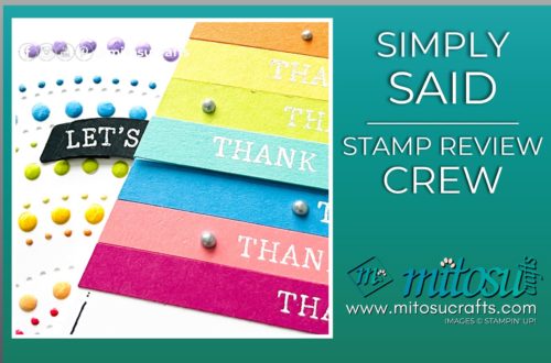 Simply Said Rainbow Card Making Idea Mitosu Crafts by Barry & Jay Soriano Stampin' Up! UK France Germany Austria Netherlands Belgium Ireland