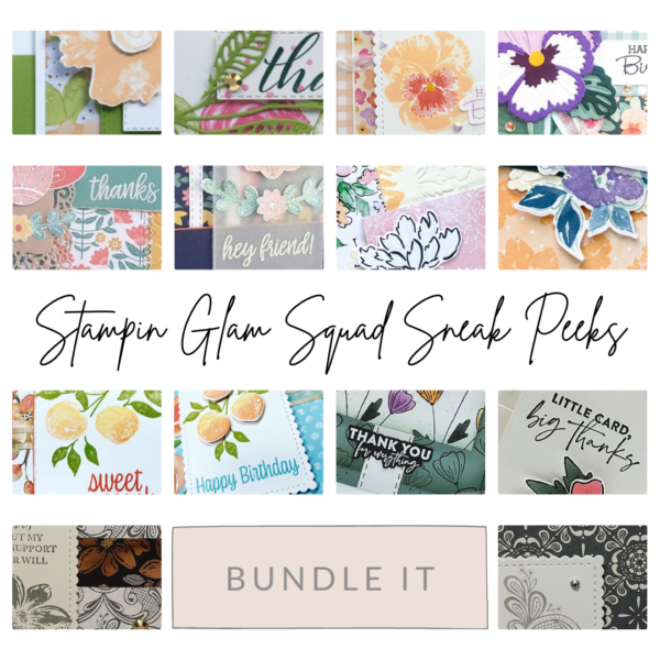 Sneak Peek of Stampin Glam Squad Bundle It Theme Tutorial Bundle from Mitosu Crafts UK