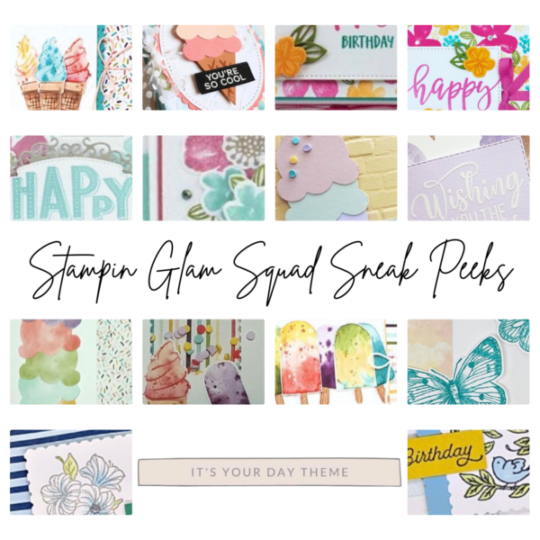 Sneek Peek Projects for Stampin Glam Squad Its Your Day Birthday Theme Tutorial Bundle from Mitosu Crafts UK by Barry & Jay Soriano Stampin' Up! Demos