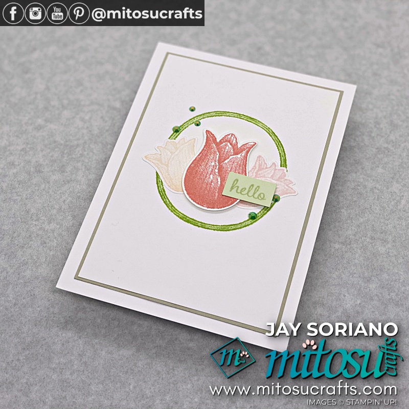 #simplestamping Spring Fling Cards with Timeless Tulips by Stampin Up from Mitosu Crafts UK by Barry Selwood & Jay Soriano Independent Stampin' Up! Demonstrators