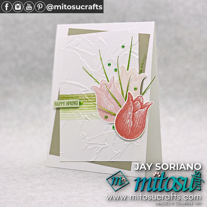 Happy Spring Fling Cards with Triple Timeless Tulips by Stampin Up from Mitosu Crafts UK by Barry Selwood & Jay Soriano Independent Stampin' Up! Demonstrators