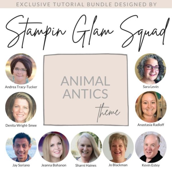 Stampin Glam Squad Animal Antics Theme Tutorial Bundle from Mitosu Crafts UK by Barry & Jay Soriano Stampin Up Demo