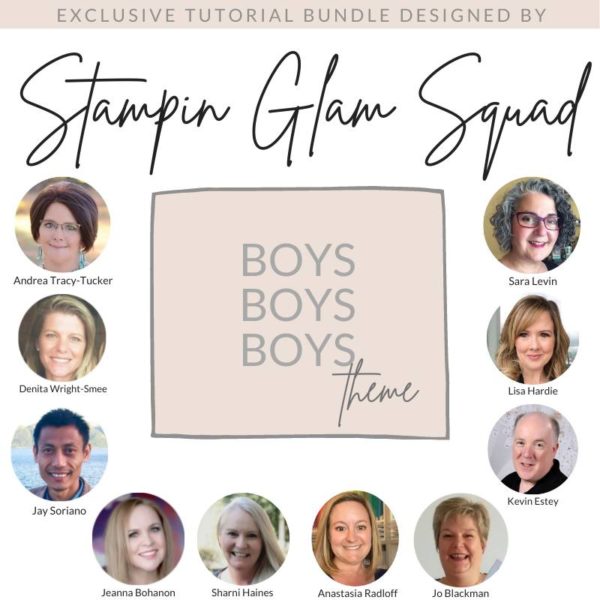 Stampin Glam Squad Boys Boys Boys Theme Tutorial Bundle from Mitosu Crafts UK by Barry & Jay Soriano Stampin Up Demo