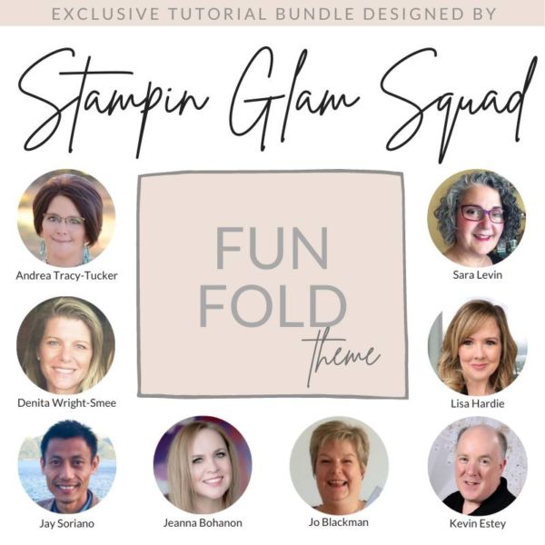 Stampin Glam Squad Fun Fold Theme Tutorial Bundle from Mitosu Crafts UK by Barry & Jay Soriano Stampin' Up! Demo