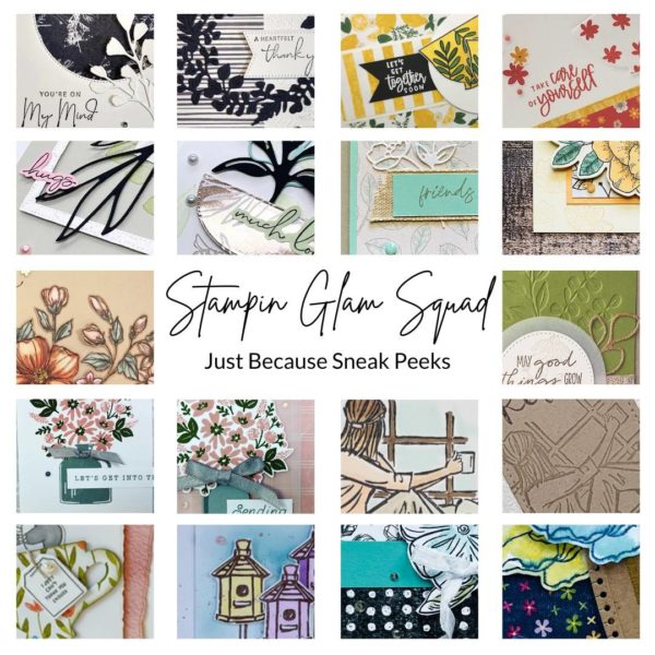 Stampin Glam Squad Just Because Theme Tutorial Bundle Sneak Peek from Mitosu Crafts UK by Barry & Jay Soriano Stampin' Up! Demo