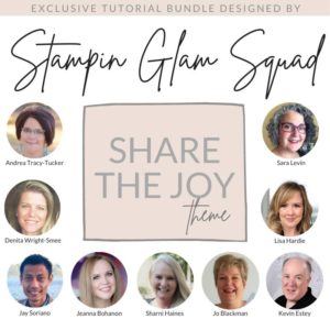 Stampin Glam Squad Share The Joy Theme Tutorial Bundle from Mitosu Crafts UK by Barry & Jay Soriano Stampin Up Demo