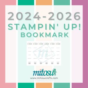 Stampin' Up! 2024-2026 In Color Bookmark Blank PDF Download from Mitosu Crafts by Barry & Jay Soriano UK