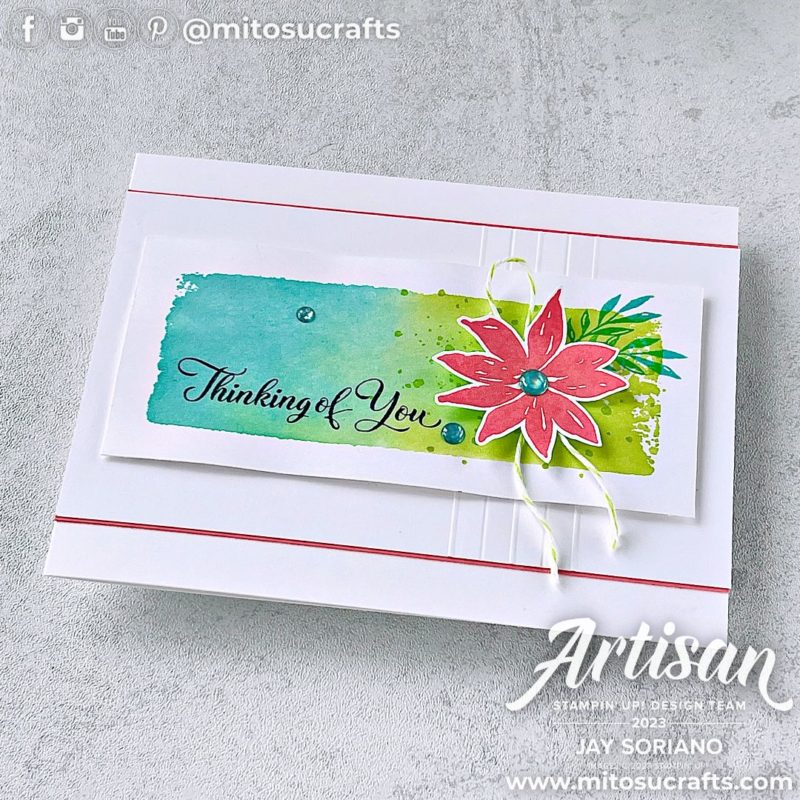 Stampin' Up! Acrylic Block Print Thinking of You Handmade Card Idea from Mitosu Crafts by Barry & Jay Soriano Stampin Up UK France Germany Austria Netherlands Belgium Ireland