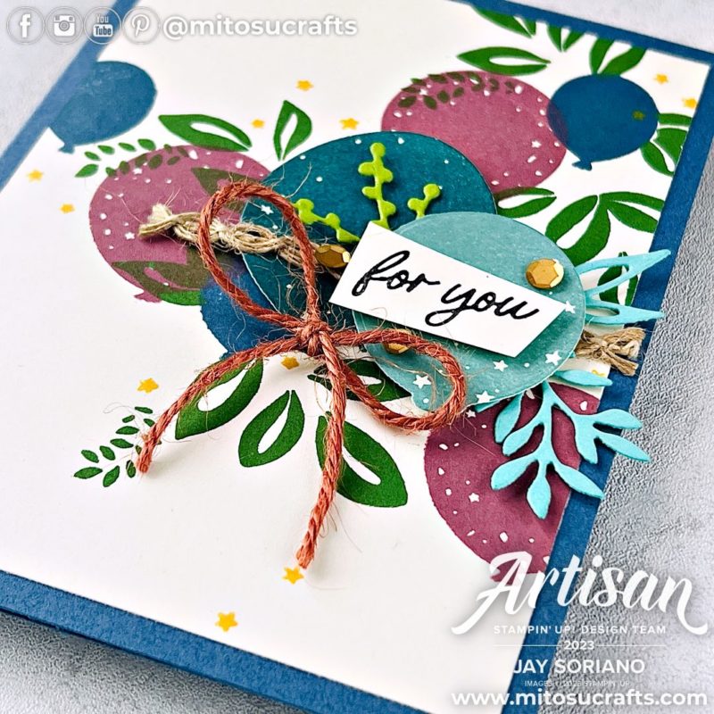 Stampin' Up! Beautiful Balloons Handmade Card Idea from Mitosu Crafts by Barry & Jay Soriano Stampin Up UK France Germany Austria Netherlands Belgium Ireland
