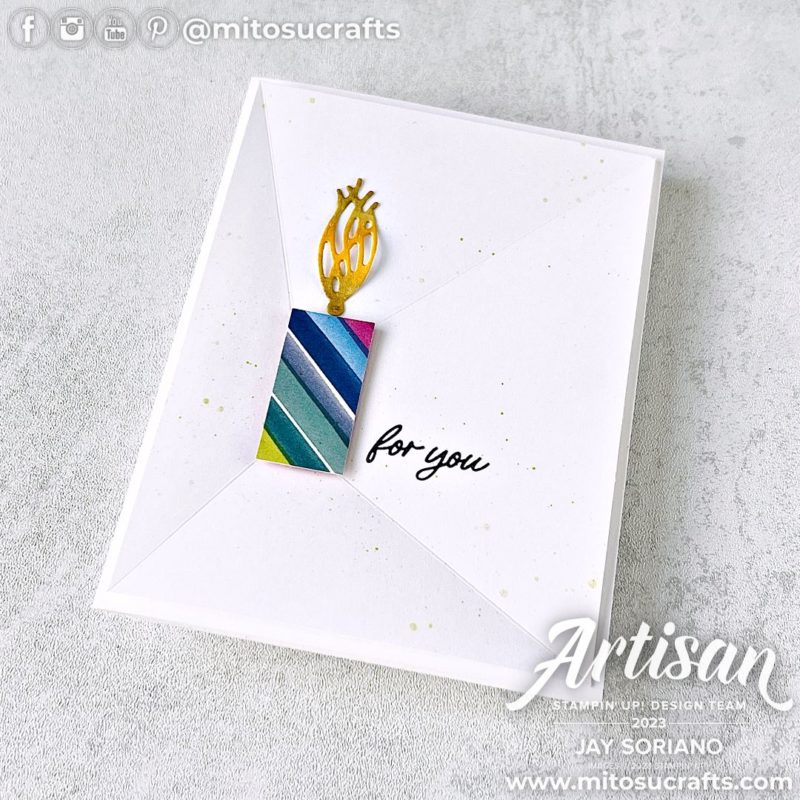 Stampin' Up! Bright & Beautiful DSP Scrap Easy Handmade Card Idea from Mitosu Crafts by Barry & Jay Soriano Stampin Up UK France Germany Austria Netherlands Belgium Ireland