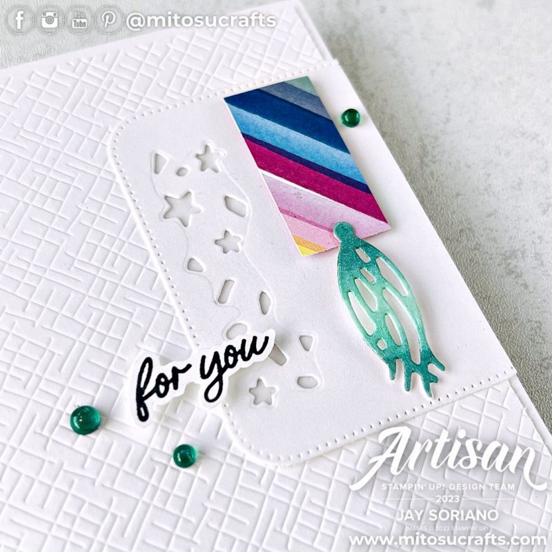 Stampin' Up! Bright & Beautiful DSP Scrap Easy Handmade Card Idea from Mitosu Crafts by Barry & Jay Soriano Stampin Up UK France Germany Austria Netherlands Belgium Ireland