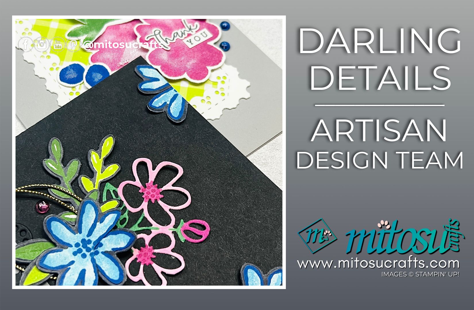 How To Make Cards with Stampin Up! Darling Details Video - Mitosu Crafts