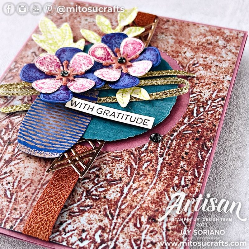 Stampin' Up! Earthen Textures Paper Florist Flower Pot Handmade Card Idea from Mitosu Crafts by Barry & Jay Soriano Stampin Up UK France Germany Austria Netherlands Belgium Ireland