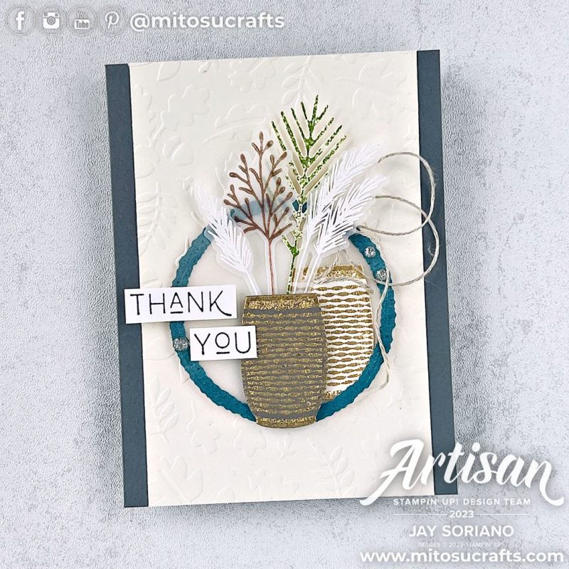Stampin' Up! Earthen Textures Flower Pot Handmade Card Idea from Mitosu Crafts by Barry & Jay Soriano Stampin Up UK France Germany Austria Netherlands Belgium Ireland