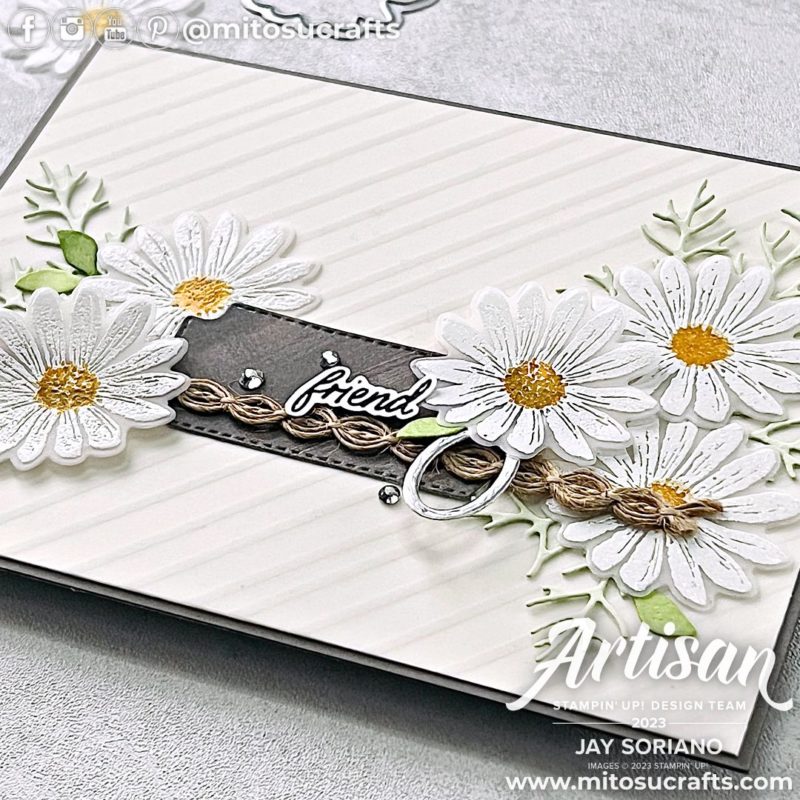 Stampin' Up! Fresh As A Daisy Handmade Card Idea with Cheerful Daisies from Mitosu Crafts by Barry & Jay Soriano Stampin Up UK France Germany Austria Netherlands Belgium Ireland