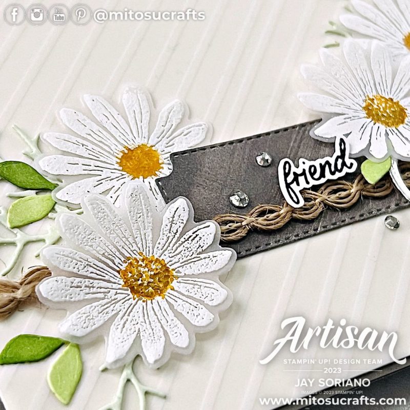 Stampin' Up! Fresh As A Daisy Handmade Card Idea with Cheerful Daisies from Mitosu Crafts by Barry & Jay Soriano Stampin Up UK France Germany Austria Netherlands Belgium Ireland