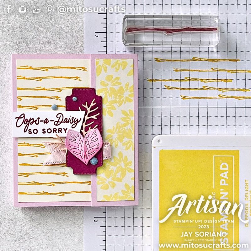 Stampin' Up! Fresh As A Daisy Handmade Treat Holder Card Idea with Cheerful Daisies from Mitosu Crafts by Barry & Jay Soriano Stampin Up UK France Germany Austria Netherlands Belgium Ireland