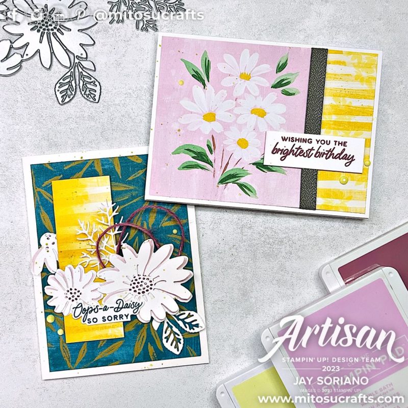 Stampin' Up! Fresh As A Daisy Video Handmade Card Ideas from Mitosu Crafts by Barry Selwood & Jay Soriano Stampin Up UK France Germany Austria Netherlands Belgium Ireland
