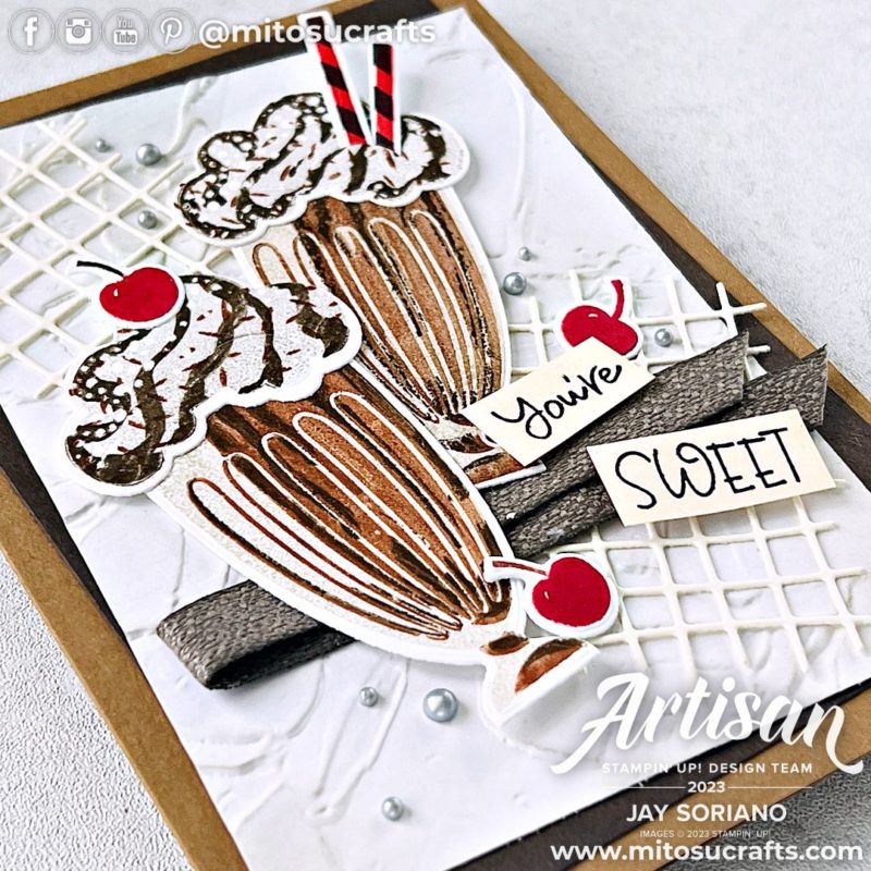 Stampin' Up! Handmade Card Idea with Share A Milkshake from Mitosu Crafts by Barry & Jay Soriano Stampin Up UK France Germany Austria Netherlands Belgium Ireland