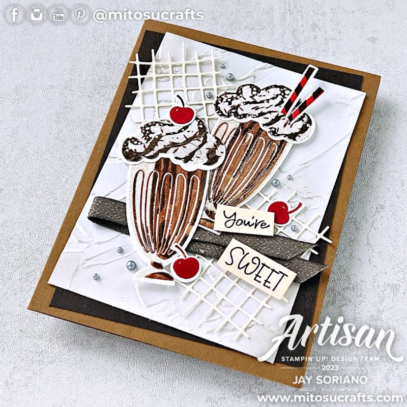 Stampin' Up! Handmade Card Idea with Share A Milkshake from Mitosu Crafts by Barry & Jay Soriano Stampin Up UK France Germany Austria Netherlands Belgium Ireland