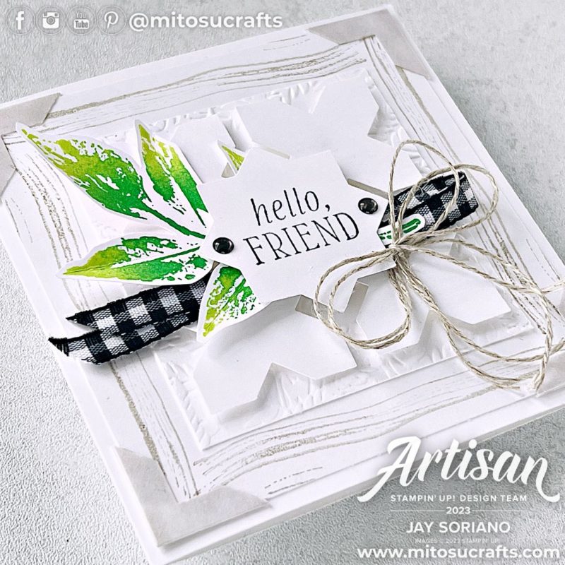 Stampin' Up! Inked & Tiled Bundle Artisan Handmade Card Idea from Mitosu Crafts by Barry & Jay Soriano Stampin Up UK France Germany Austria Netherlands Belgium Ireland