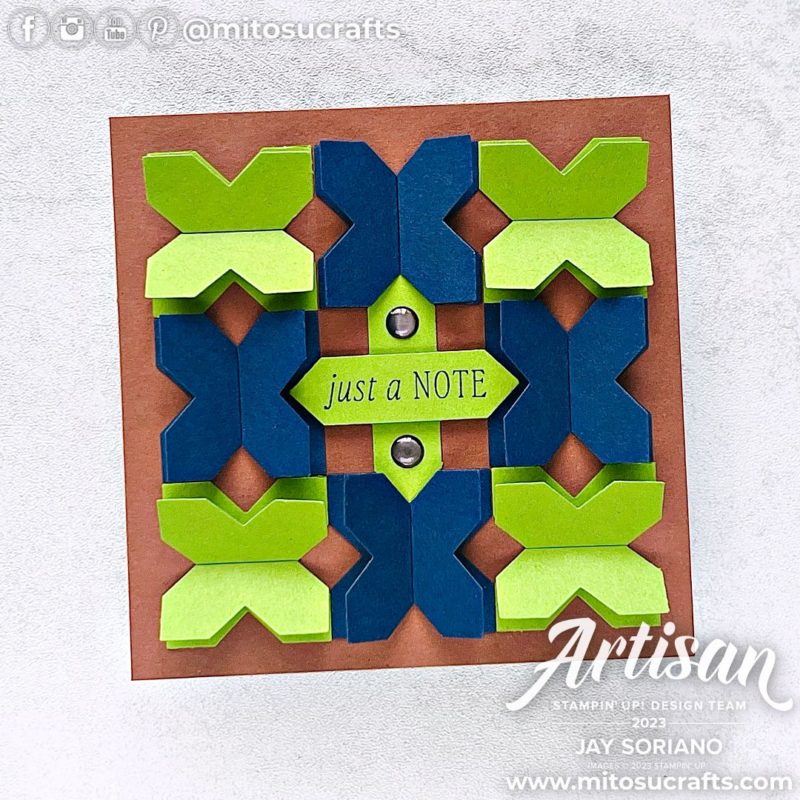 Stampin Up Inked & Tiled Background Handmade Card Idea from Mitosu Crafts by Barry Selwood & Jay Soriano Stampin Up UK France Germany Austria Netherlands Belgium Ireland