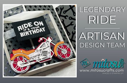 Stampin Up Legendary Ride Masculine Card with Motorcycle Ideas from Mitosu Crafts by Barry & Jay Soriano Stampin Up UK France Germany Austria Netherlands Belgium Ireland