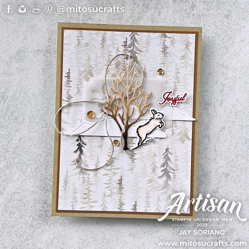 Stampin' Up! One Horse Open Sleigh Handmade Christmas Card Idea with Horse & Sleigh Creativity Now from Mitosu Crafts by Barry & Jay Soriano Stampin Up UK France Germany Austria Netherlands Belgium Ireland