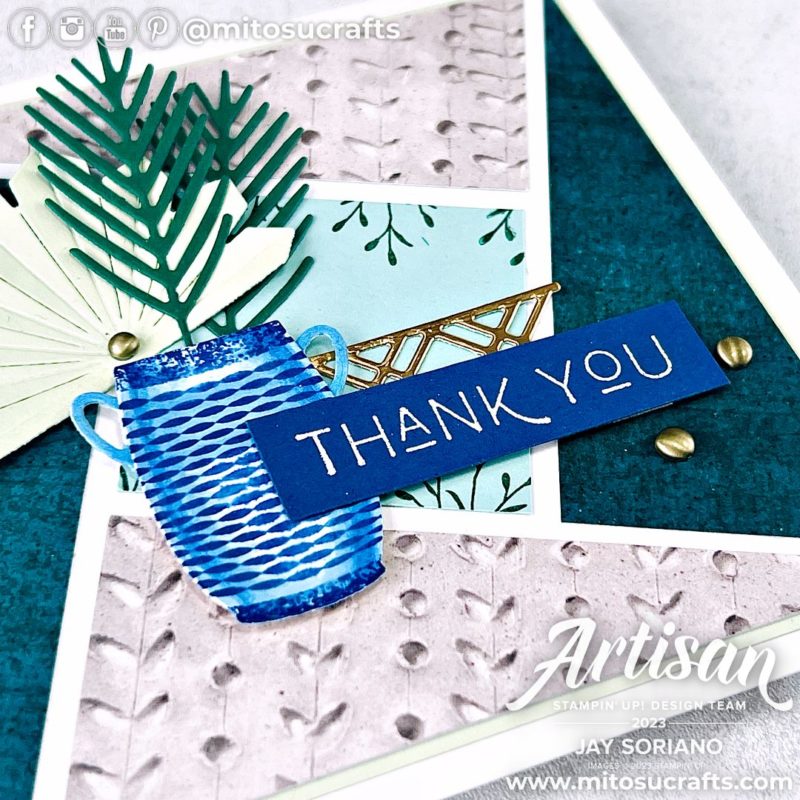 Stampin' Up! Square Card with Designer Series Paper Handmade Card Idea with DSP Scraps from Mitosu Crafts by Barry & Jay Soriano Stampin Up UK France Germany Austria Netherlands Belgium Ireland