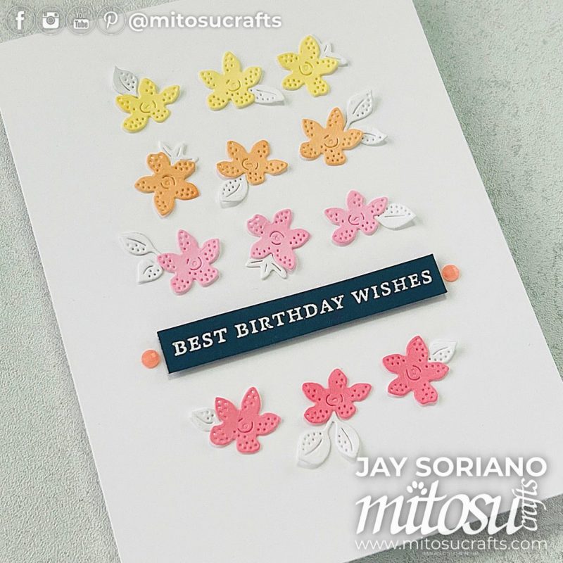 Stippled Roses Die Cut Floral Card Idea Mitosu Crafts by Barry & Jay Soriano Stampin Up UK France Germany Austria Netherlands Belgium Ireland
