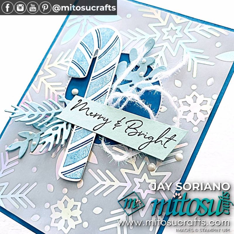 Sweet Candy Canes Christmas Card Idea from Mitosu Crafts by Barry & Jay Soriano Stampin' Up! UK France Germany Austria Netherlands Belgium Ireland